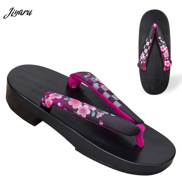 2019 summer womens slippers indoor floral geta clogs new women flip flops japanese style geta wooden shoes zapatos de mujer, Black
2019 summer womens slippers indoor floral geta clogs new women flip flops japanese style geta wooden shoes zapatos de mujer, Black
