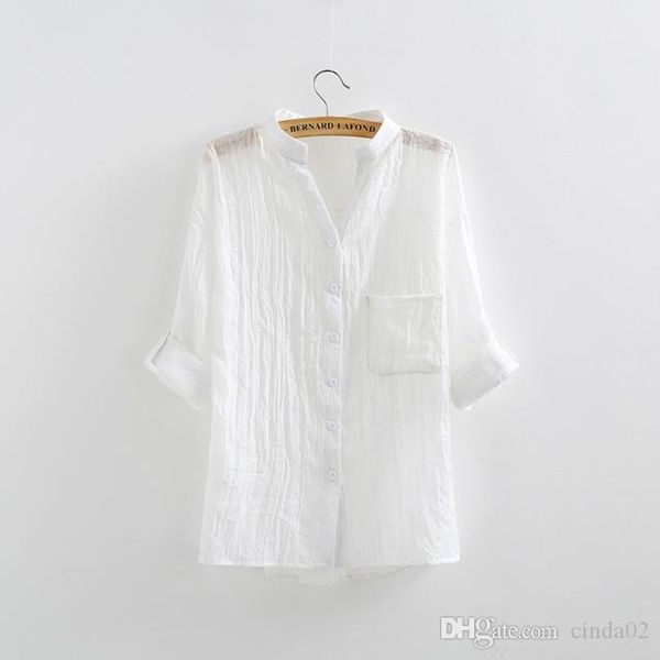 linen lady blouses new elegant cotton clothing slim woman temperament pure color causal shirt, White
linen lady blouses new elegant cotton clothing slim woman temperament pure color causal shirt, White