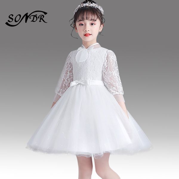 high collar princess ball gowns ht192 bow lace flower girl dresses knee-length kids party dress half sleeve girls communion gown, Red;yellow
high collar princess ball gowns ht192 bow lace flower girl dresses knee-length kids party dress half sleeve girls communion gown, Red;yellow