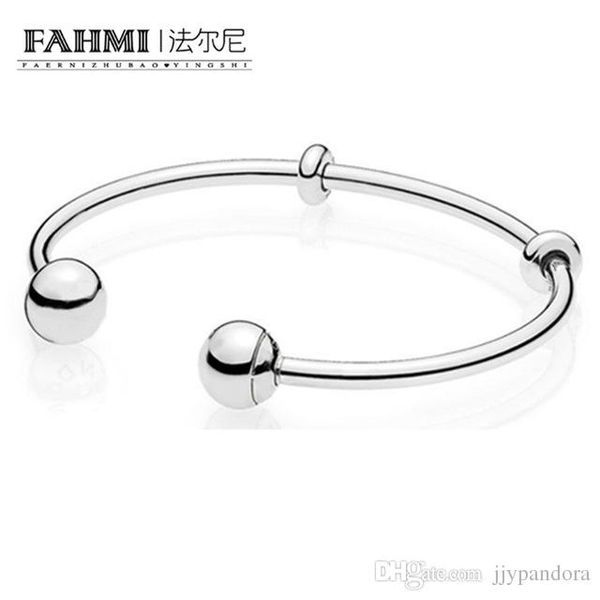 fahmi authentic 925 sterling silver opening bangles classic basic smooth bracelet bangle fit diy women bead charm 596477, Black
fahmi authentic 925 sterling silver opening bangles classic basic smooth bracelet bangle fit diy women bead charm 596477, Black