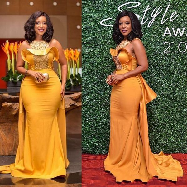 2019 stylish mermaid evening dress plus size beaded satin african women prom dresses long celebrity evening gowns for red carpet
2019 stylish mermaid evening dress plus size beaded satin african women prom dresses long celebrity evening gowns for red carpet