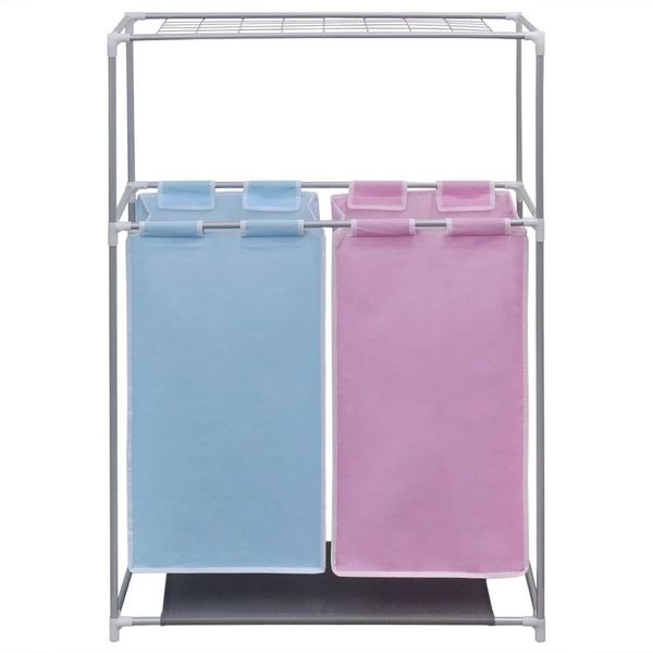 set of 2 laundry baskets with clothes line other housekeeping organization 
set of 2 laundry baskets with clothes line other housekeeping organization