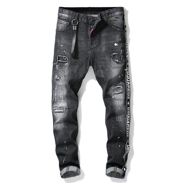autumn and winter new style tattered paint splattered joint men slim fit elasticity jeans black and white with pattern pure cott, Blue
autumn and winter new style tattered paint splattered joint men slim fit elasticity jeans black and white with pattern pure cott, Blue