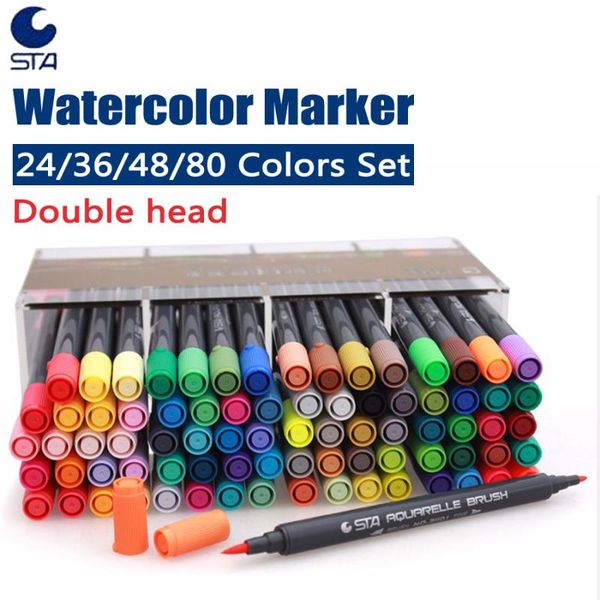 sta 24 36 48 80 colors watercolor brush pen dual tip waterbrush finecolour markers sketch manga drawing paint art supplies
sta 24 36 48 80 colors watercolor brush pen dual tip waterbrush finecolour markers sketch manga drawing paint art supplies