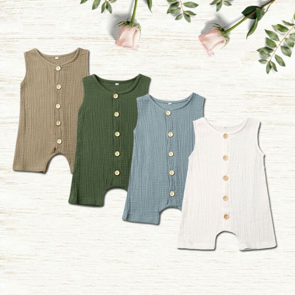 pudcoco sleeveless cotton romper newborn boys baby girls clothes button romper jumpsuit cotton linen sunsuit, Blue
pudcoco sleeveless cotton romper newborn boys baby girls clothes button romper jumpsuit cotton linen sunsuit, Blue