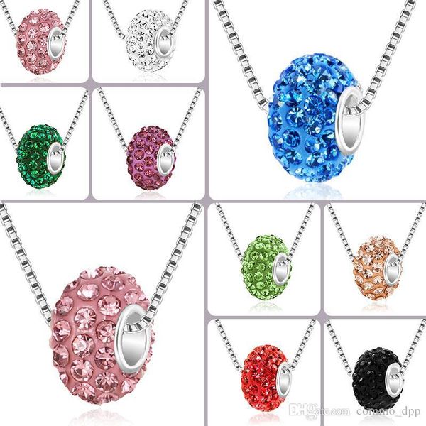 luxury crystal fimo big hole beads necklace for women soft pottery colorful rhinestone disco ball pendant silver box chains fashion jewelry
luxury crystal fimo big hole beads necklace for women soft pottery colorful rhinestone disco ball pendant silver box chains fashion jewelry