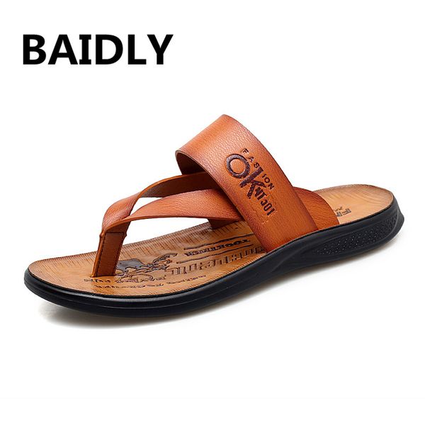 summer leather flip-flops men cowhide mens slippers anti-skid beach shoes summer sandals sneakers, Black
summer leather flip-flops men cowhide mens slippers anti-skid beach shoes summer sandals sneakers, Black