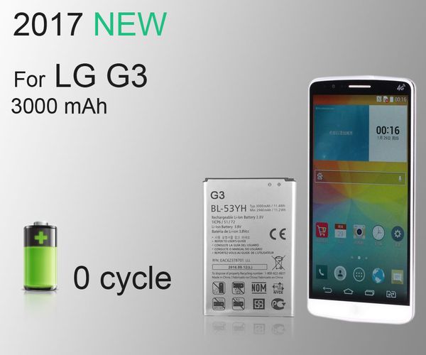 100% ist original mobile phone battery for lg g3 d855 d850 d858 d859 f460 vs985 bl53yh 3000mah replacement batteries
100% ist original mobile phone battery for lg g3 d855 d850 d858 d859 f460 vs985 bl53yh 3000mah replacement batteries