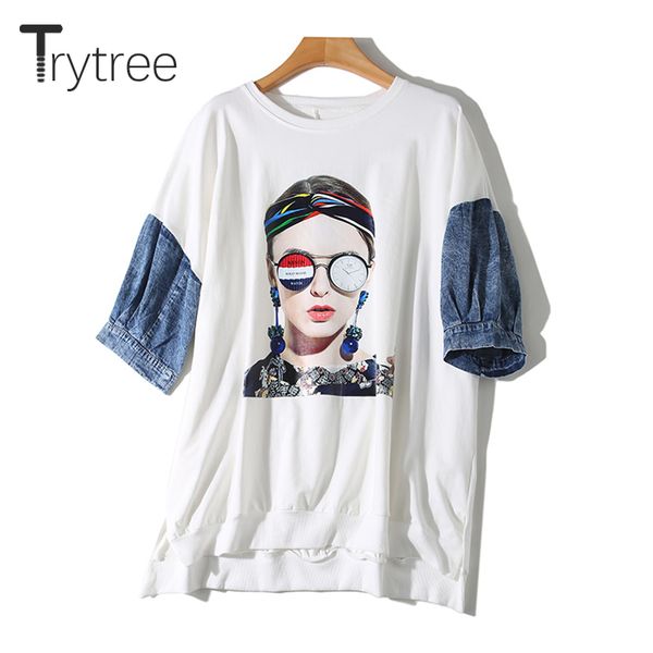 trytree summer casual women fashion print character o-neck t-shirt female cotton patchwork half sleeves tshirt fashion women, White
trytree summer casual women fashion print character o-neck t-shirt female cotton patchwork half sleeves tshirt fashion women, White