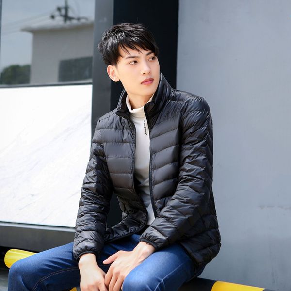 the new thin and light brief paragraph men's down jacket collar portable cultivate one's morality down jacket, Black
the new thin and light brief paragraph men's down jacket collar portable cultivate one's morality down jacket, Black