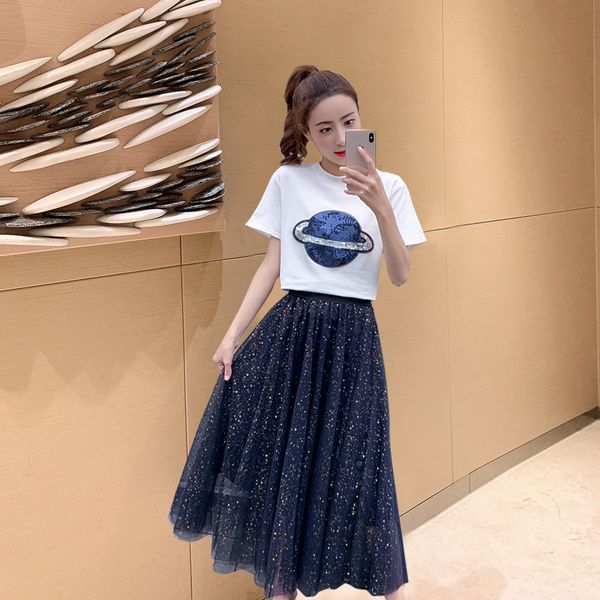 suit-dress 2019 paillette star t pity + temperament gauze half-body skirt two paper suit woman dress, White;black
suit-dress 2019 paillette star t pity + temperament gauze half-body skirt two paper suit woman dress, White;black