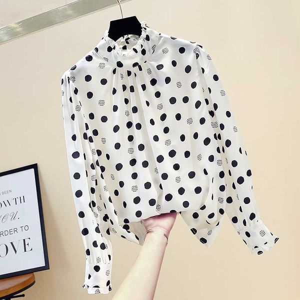 polka dot shirt women long sleeve shirts 2020 new stand collar vintage white blouse korean temperament thin shirt
polka dot shirt women long sleeve shirts 2020 new stand collar vintage white blouse korean temperament thin shirt