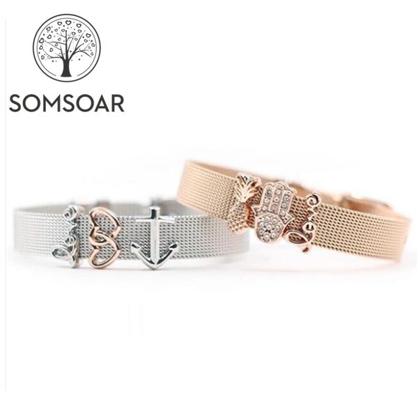 somsoar jewelry 2018 selling lovely charms bracelet set 2pcs bracelet mixed with diy slide charms as gift, Golden;silver
somsoar jewelry 2018 selling lovely charms bracelet set 2pcs bracelet mixed with diy slide charms as gift, Golden;silver
