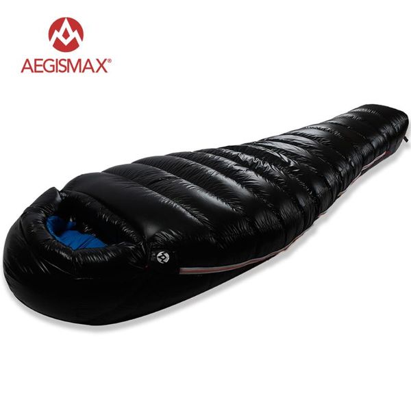 

fast aegismax 95% white down mummy camping sleeping bag cold winter ultralight baffle design camping splicing fp800 g1-g5