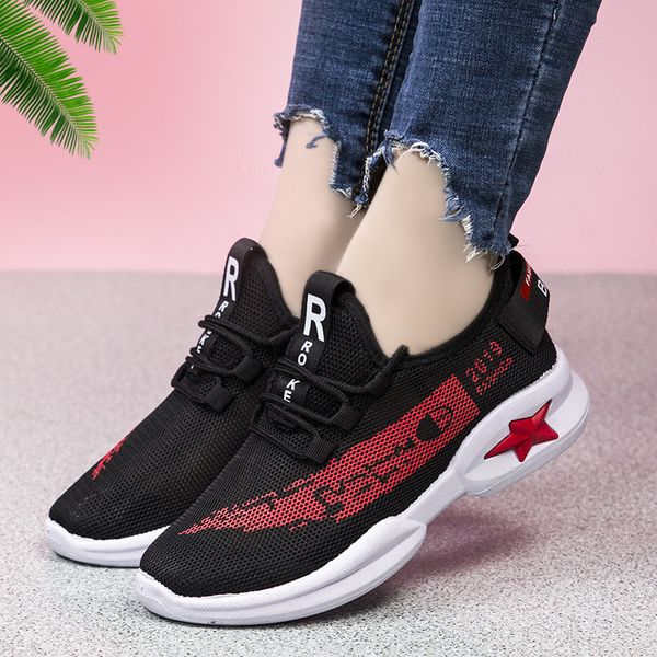 female tennis shoes 2019 new style summer mesh shoes women's mesh white breathable hollow out fashion versatile low-cut we, Black 
female tennis shoes 2019 new style summer mesh shoes women's mesh white breathable hollow out fashion versatile low-cut we, Black