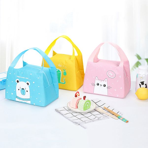 cartoon pattern cooler lunch bag portable insulated lunch box cute girls kids thermal travel picnic cooler bags, Blue;pink 
cartoon pattern cooler lunch bag portable insulated lunch box cute girls kids thermal travel picnic cooler bags, Blue;pink