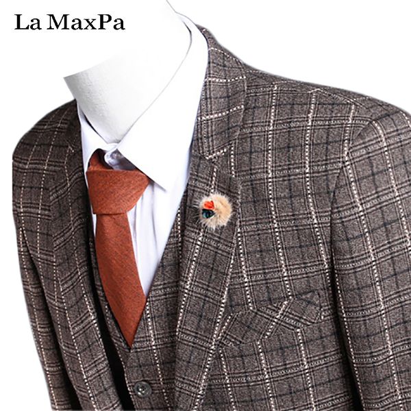 la maxpa (jacket+pants+vest) new fashion brand men suit spring autumn grid casual slim fit prom party wedding male dress suit, White;black
la maxpa (jacket+pants+vest) new fashion brand men suit spring autumn grid casual slim fit prom party wedding male dress suit, White;black