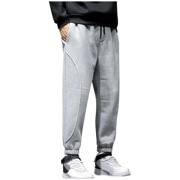 men's pants spring men casual plus size loose pure color patchwork sports long sweatpants drawstring pantalon chandal hombre, Black
men's pants spring men casual plus size loose pure color patchwork sports long sweatpants drawstring pantalon chandal hombre, Black