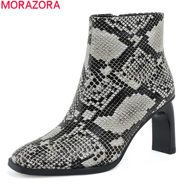 morazora 2020 new arrive autumn winter women brand boots genuine leather fashion snake ladies shoes square toe high heels shoes, Black
morazora 2020 new arrive autumn winter women brand boots genuine leather fashion snake ladies shoes square toe high heels shoes, Black
