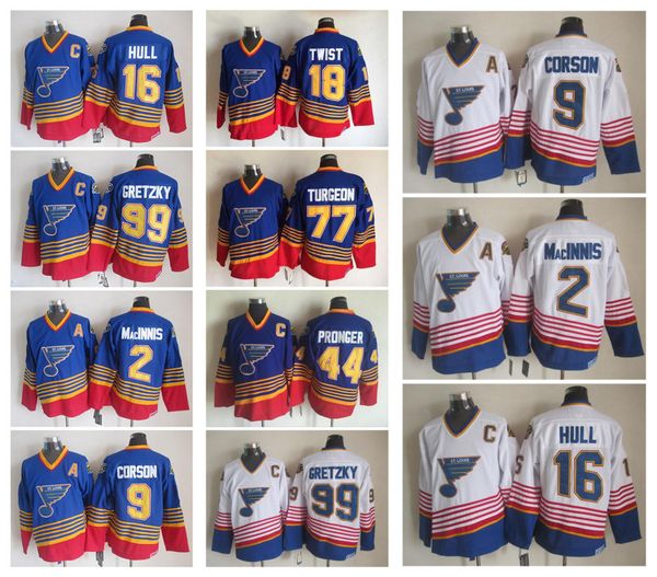 vintage st. louis blues hockey jerseys 99 wayne gretzky 2 al macinnis 9 shayne corson 16 brett hull retro ccm stitched jerseys, Black;red
vintage st. louis blues hockey jerseys 99 wayne gretzky 2 al macinnis 9 shayne corson 16 brett hull retro ccm stitched jerseys, Black;red