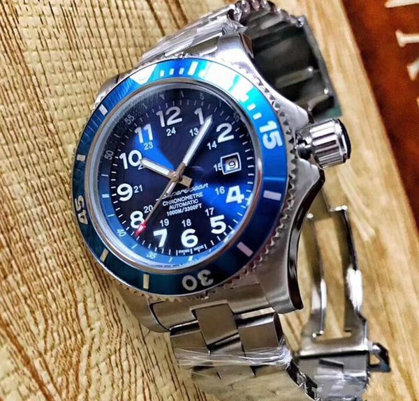 new superocean ab202016 series 43mm blue face automatic movement original steel strap excellent mens quality watches, Slivery;brown
new superocean ab202016 series 43mm blue face automatic movement original steel strap excellent mens quality watches, Slivery;brown