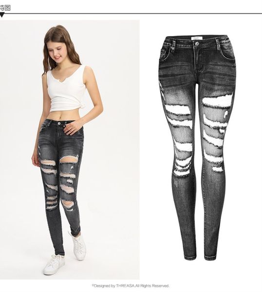 fashion women designer jeans plus size womans clothes womens femme ripped jeans woman simplicity low-waisted elastic force pencil pants 5031, Blue
fashion women designer jeans plus size womans clothes womens femme ripped jeans woman simplicity low-waisted elastic force pencil pants 5031, Blue