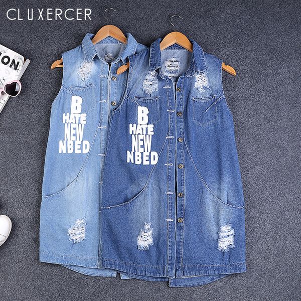 spring summer 2019 new casual womensleeveless frayed holes long denim vest fashion letter print jean vest plus size s-9xl, Black;white
spring summer 2019 new casual womensleeveless frayed holes long denim vest fashion letter print jean vest plus size s-9xl, Black;white