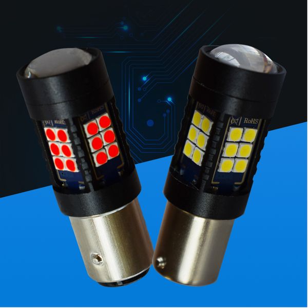 2pcs 1157 p21/5w bay15d 1200lm 27 smd 3030 led car backup reserve lamp motor brake bulb daytime running light white red amber
2pcs 1157 p21/5w bay15d 1200lm 27 smd 3030 led car backup reserve lamp motor brake bulb daytime running light white red amber