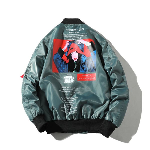 new men casual jacket coats pilot flight loose outwear jackets high street youth couple print baseball jacket clothes 2019, Black;brown
new men casual jacket coats pilot flight loose outwear jackets high street youth couple print baseball jacket clothes 2019, Black;brown