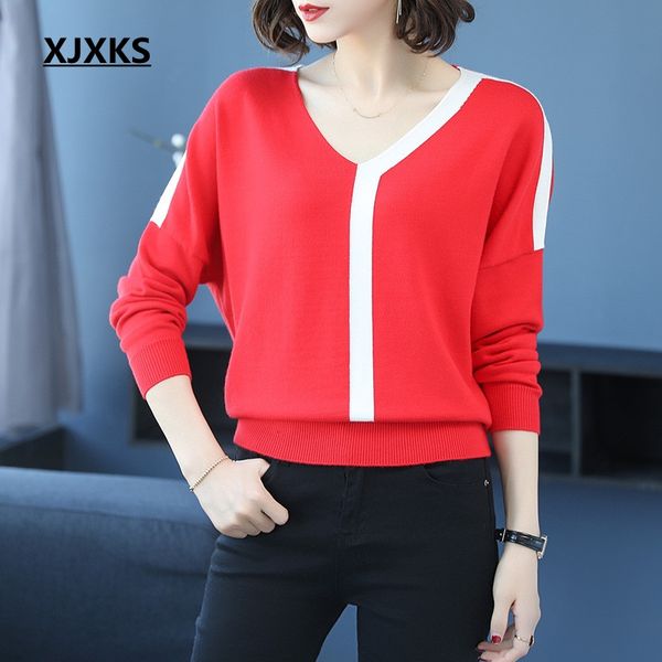 xjxks sweaters fashion 2018 women casual pull femme jumper wool knitwear plus size woman pullover sweater, White;black
xjxks sweaters fashion 2018 women casual pull femme jumper wool knitwear plus size woman pullover sweater, White;black