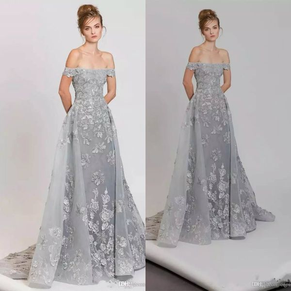 tony ward 2020 prom dresses off shoulder silver organza a-line evening gowns lace appliques beaded sweep train special occasion dress, Black
tony ward 2020 prom dresses off shoulder silver organza a-line evening gowns lace appliques beaded sweep train special occasion dress, Black