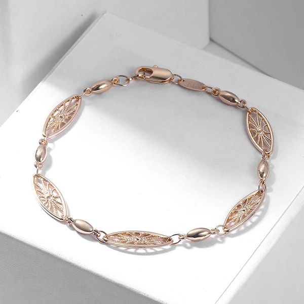 6mm 585 rose gold bracelet for womens girls elegant flowers link weaving bracelet fashion wedding jewelry gift cb12, Black
6mm 585 rose gold bracelet for womens girls elegant flowers link weaving bracelet fashion wedding jewelry gift cb12, Black