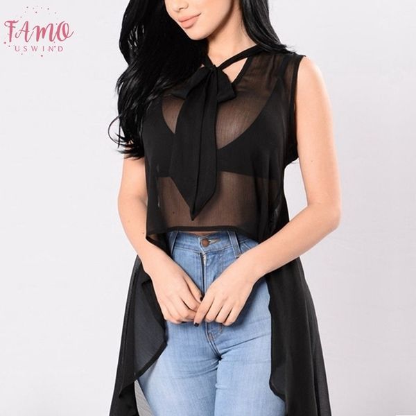 womens clothing new womens see through bowknot mesh sheer sleeveless irregular shirt blouse drop shipping, White
womens clothing new womens see through bowknot mesh sheer sleeveless irregular shirt blouse drop shipping, White