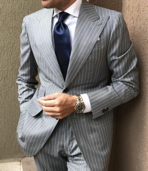 new arrival men suits light grey with white stripes groom tuxedos peak lapel groomsmen wedding man 2 pieces ( jacket+pants+tie ) l543, Black;gray
new arrival men suits light grey with white stripes groom tuxedos peak lapel groomsmen wedding man 2 pieces ( jacket+pants+tie ) l543, Black;gray