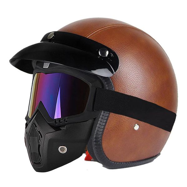 motorcycle helmet 3/4 open face helmet leather assembly visor moto retro vintage chopper crash hemelt cafe racer moto
motorcycle helmet 3/4 open face helmet leather assembly visor moto retro vintage chopper crash hemelt cafe racer moto
