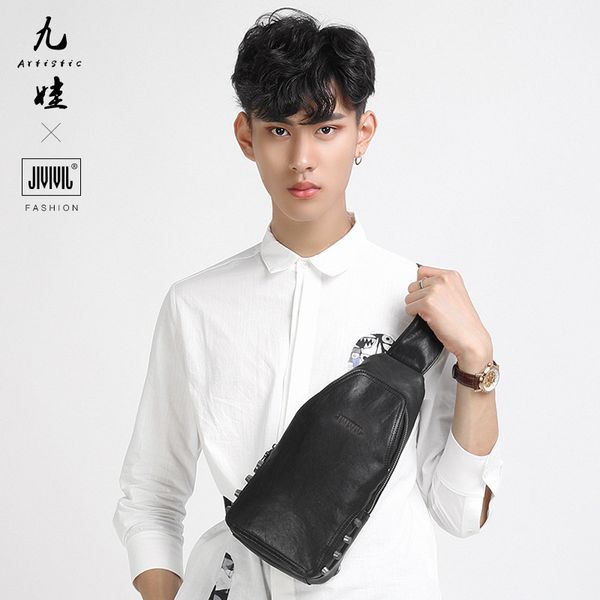 jivivil men's leather chest bag rivet embossed backpack casual layer leather shoulder slung bag
jivivil men's leather chest bag rivet embossed backpack casual layer leather shoulder slung bag