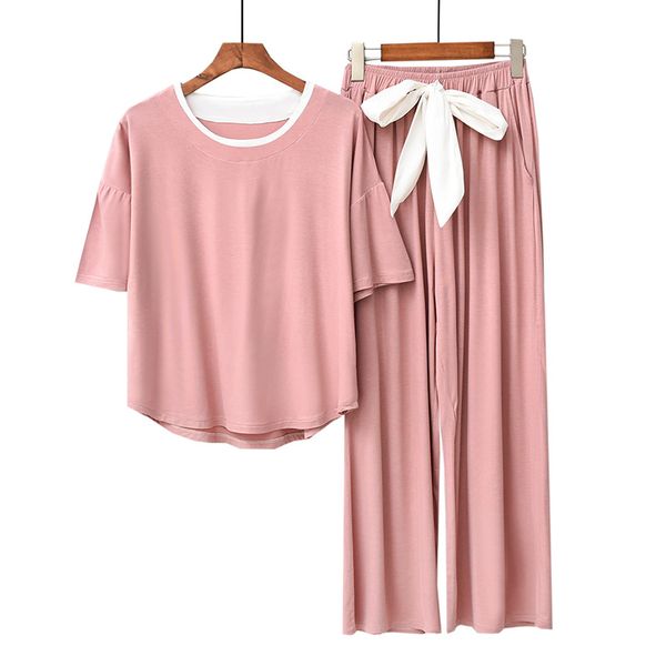 two-piece set modal material sleepwear set women pajamas autumn loose trousers long-sleeved suit comfortable stretch home wear, Black;red
two-piece set modal material sleepwear set women pajamas autumn loose trousers long-sleeved suit comfortable stretch home wear, Black;red