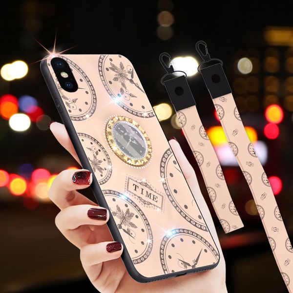 for iphone x xs xr xs-max luxury diamond clock pattern phone case with 3d ring stand protective back cover with lanyards
for iphone x xs xr xs-max luxury diamond clock pattern phone case with 3d ring stand protective back cover with lanyards