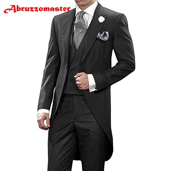 abruzzomaster 8 color morning suits custom made man suit jacket+double breasted vest+ pants for groom tuxedos groomsman suit, White;black
abruzzomaster 8 color morning suits custom made man suit jacket+double breasted vest+ pants for groom tuxedos groomsman suit, White;black