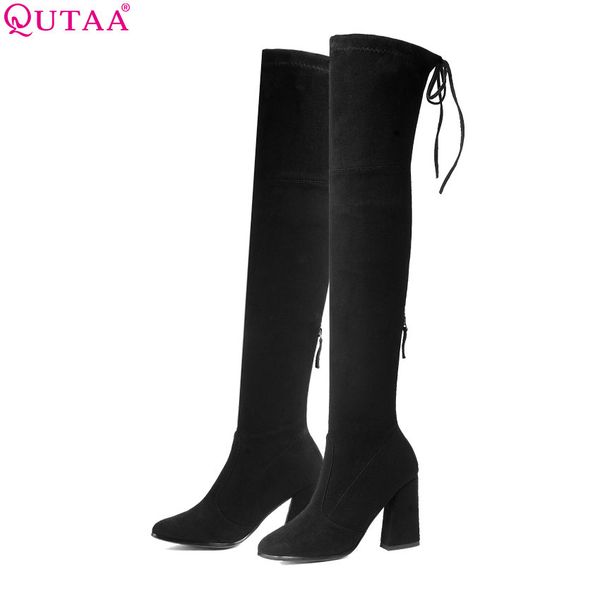 qutaa 2020 new arrive women over the knee high boots winter shoes platform hoof heels women motorcycle boots size 34-43, Black
qutaa 2020 new arrive women over the knee high boots winter shoes platform hoof heels women motorcycle boots size 34-43, Black