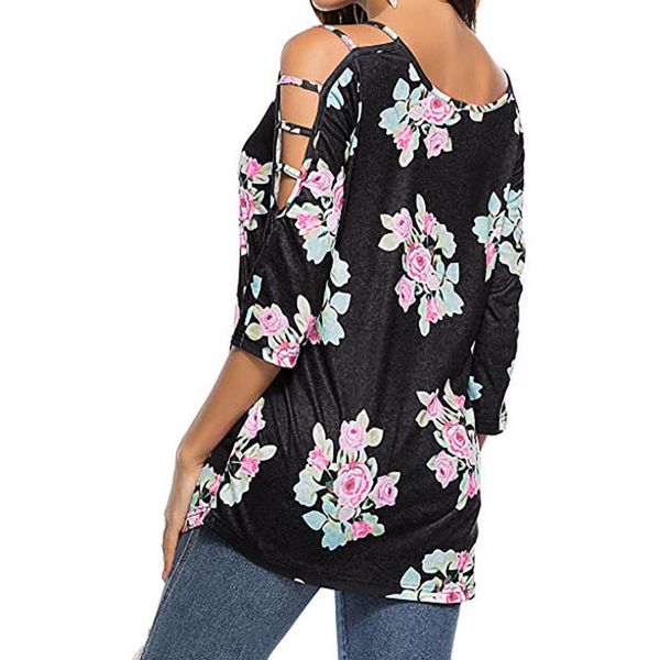 new arrival women cropped sleeve print off shoulder strap round neck 40#, White
new arrival women cropped sleeve print off shoulder strap round neck 40#, White
