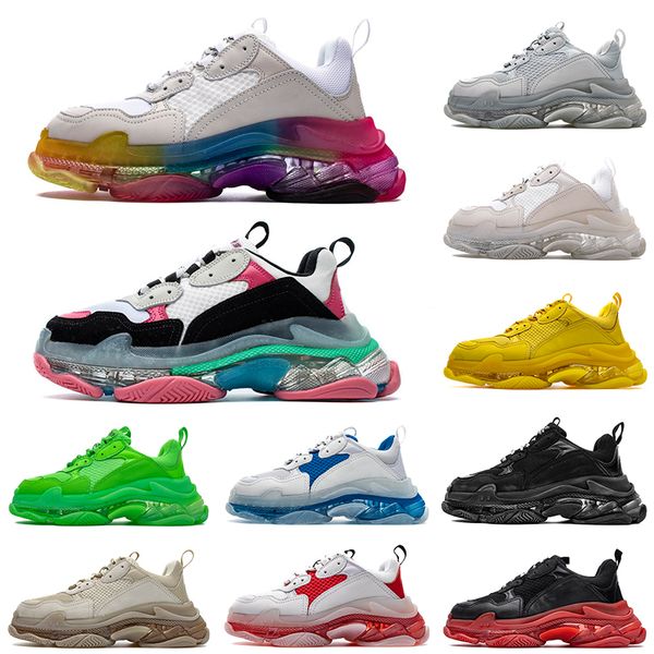 luxury designer 17fw triple s adds a clear bubble midsole men women sports sneakers neon green rainbow casual dad shoes
luxury designer 17fw triple s adds a clear bubble midsole men women sports sneakers neon green rainbow casual dad shoes