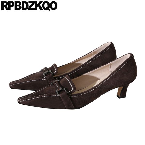 2019 pointed toe medium heels slip on pumps suede size 4 34 genuine leather brown sheepskin shoes women black block
2019 pointed toe medium heels slip on pumps suede size 4 34 genuine leather brown sheepskin shoes women black block