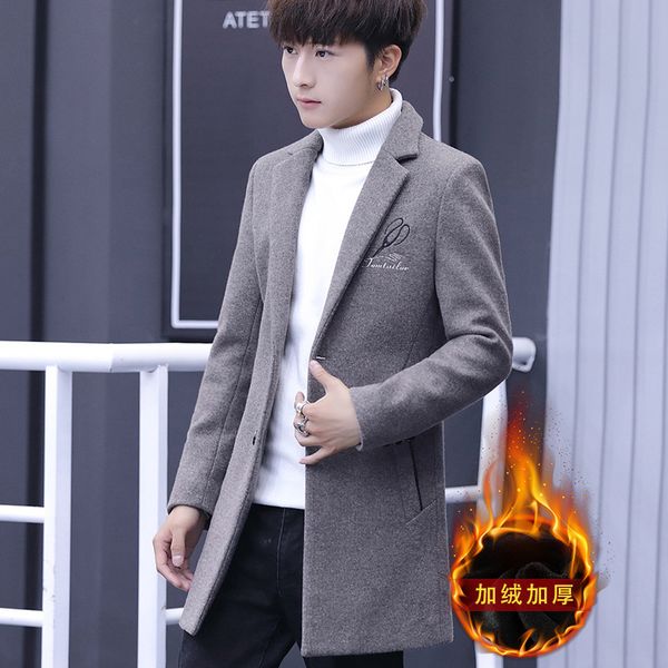 trench coat men's mid-length british style korean-style slim fit trend woolen coat autumn & winter wool woolen cloth men's, Black
trench coat men's mid-length british style korean-style slim fit trend woolen coat autumn & winter wool woolen cloth men's, Black