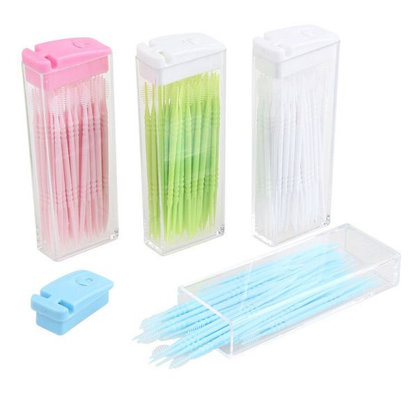 50pcs double head interdental brush toothpick dental flosser with box dental oral care dental floss
50pcs double head interdental brush toothpick dental flosser with box dental oral care dental floss
