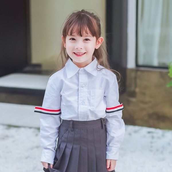 autumn 2020 all-match contrast color striped tb style shirt long sleeve shirt girl top, White;black
autumn 2020 all-match contrast color striped tb style shirt long sleeve shirt girl top, White;black