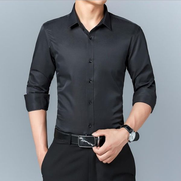 men fashion blouse shirt long sleeve business social shirt solid color turn-neck plus size s~7xl large men dress clothes, White;black
men fashion blouse shirt long sleeve business social shirt solid color turn-neck plus size s~7xl large men dress clothes, White;black