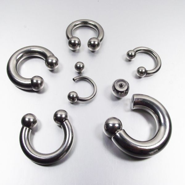 1 piece big size titanium stainless steel internally threaded hoop rings lip horseshoe nose rings body piercing jewelry, Slivery;golden
1 piece big size titanium stainless steel internally threaded hoop rings lip horseshoe nose rings body piercing jewelry, Slivery;golden