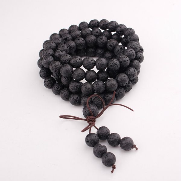 men bracelets natural lava volcanic stone healing gem stone buddhist prayer 108 beads tibetan bracelet jewelry 6mm 8mm 10mm, Black
men bracelets natural lava volcanic stone healing gem stone buddhist prayer 108 beads tibetan bracelet jewelry 6mm 8mm 10mm, Black