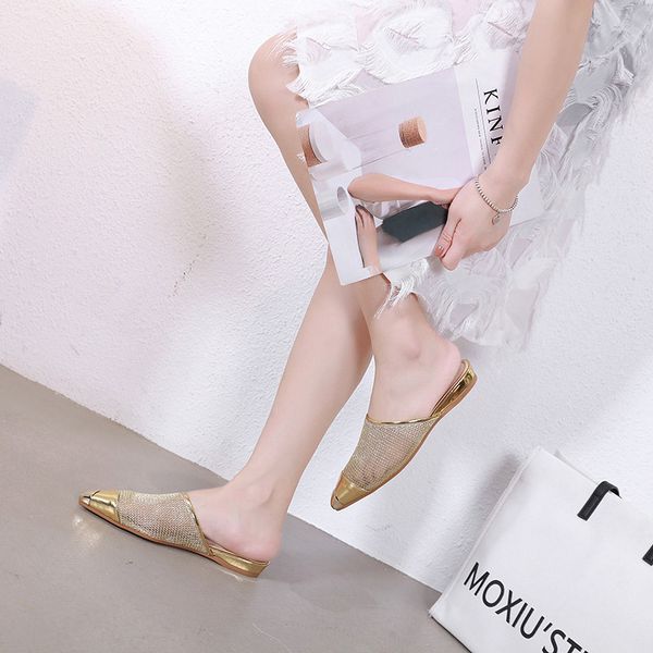 shoes women pointed toe slippers flat low slides fretwork heels big size pantofle soft summer 2020 casual pu fabric mesh basic, Black
shoes women pointed toe slippers flat low slides fretwork heels big size pantofle soft summer 2020 casual pu fabric mesh basic, Black